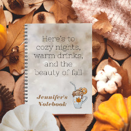 Boho dark Herfst thema warme koffie Spiral Notitie Notitieboek