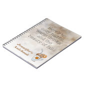 Boho dark Herfst thema warme koffie Spiral Notitie Notitieboek (Linkerzijde)
