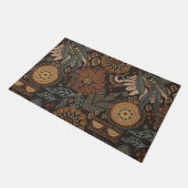 Boho Dark Oerwoud Bloemen Geometrie Deurmat (Schuin)