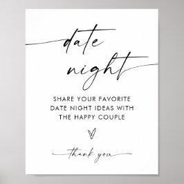 Boho Date Night Ideeën, moderne minimalistische br Poster