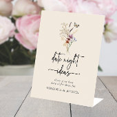 Boho Date Night Sign. Reclamebord Met Voetstuk
