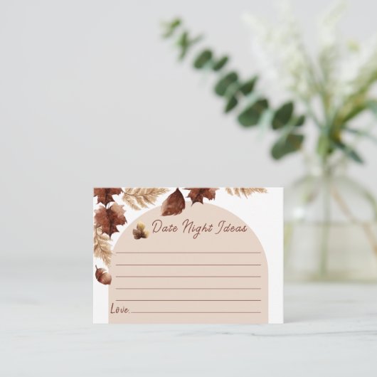 Boho Datum Nacht Ideeën Herfst Vrijgezellenfeest D Informatiekaartje (Staand voorkant)