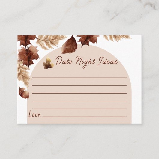 Boho Datum Nacht Ideeën Herfst Vrijgezellenfeest D Informatiekaartje (Voorkant)