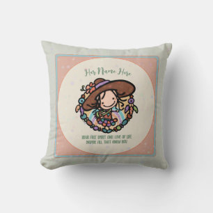 Boho Decor Lieve Meisje Bloem Kind Trippy Hippy Kussen