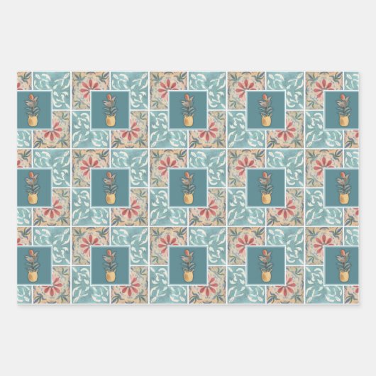 Boho Decorative Mulitple Tile Inpakpapier Vel (Voorkant 2)