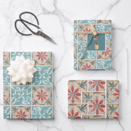 Boho Decorative Mulitple Tile Inpakpapier Vel