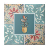Boho Decorative Tile & Floral Ceramic Tile Tegeltje (Voorkant)
