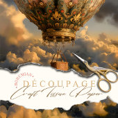 Boho Decoupage Versierde  heteluchtballon Tissuepapier
