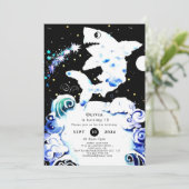 Boho Deepsea bewerkbare haai verjaardag Kaart (Staand voorkant)