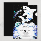 Boho Deepsea bewerkbare haai verjaardag Kaart (Voorkant / Achterkant)