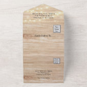 Boho Deer Antler Floral Wedding All In One Uitnodiging (Buitenkant)