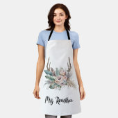 Boho Deer Antler Floral Wedding Schort (Gedragen)