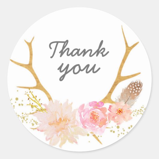 Boho Deer Antler Stickers (Voorkant)