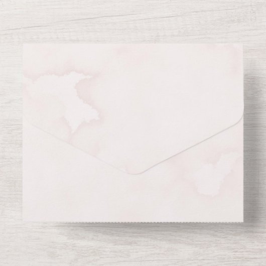 Boho Deer Antlers Arrow en Feathers trouwden alles All In One Uitnodiging (Achterkant)