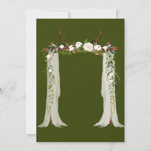 Boho Deer Antlers Canopy Wedding Shower (Achterkant)