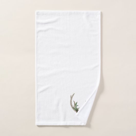 Boho Deer Antlers | Rustische kerstbeker Bad Handdoek (Handdoek)