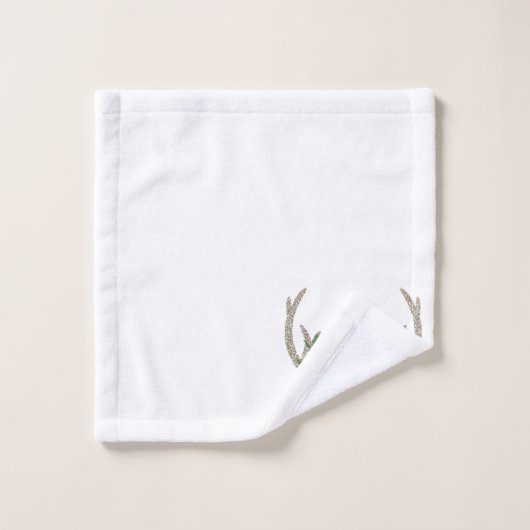 Boho Deer Antlers | Rustische kerstbeker Bad Handdoek (Wasdoekje)