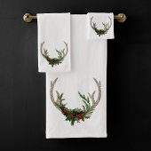 Boho Deer Antlers | Rustische kerstbeker Bad Handdoek