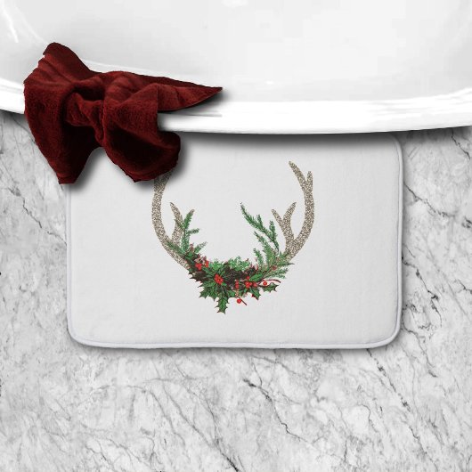 Boho Deer Antlers | Rustische kerstbeker Badmat