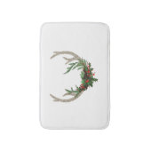 Boho Deer Antlers | Rustische kerstbeker Badmat (Voorkant Verticaal)