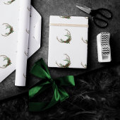 Boho Deer Antlers | Rustische kerstbeker Cadeaupapier