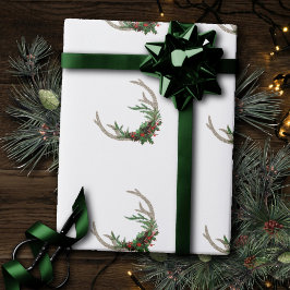 Boho Deer Antlers | Rustische kerstbeker Cadeaupapier