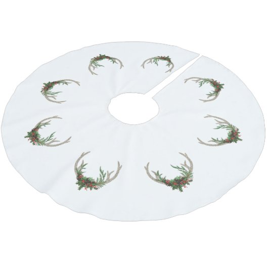 Boho Deer Antlers | Rustische kerstbeker Kerstboom Rok (Gekanteld)