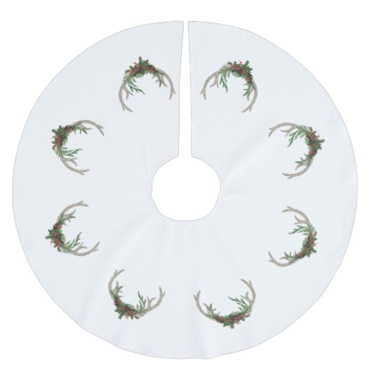 Boho Deer Antlers | Rustische kerstbeker Kerstboom Rok (Voorkant)