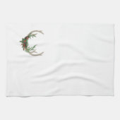 Boho Deer Antlers | Rustische kerstbeker Theedoek (Horizontaal)