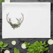 Boho Deer Antlers | Rustische kerstbeker Theedoek