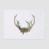 Boho Deer Antlers | Rustische kerstbeker Tissuepapier (Voorkant)
