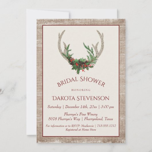 Boho Deer Antlers | Vrijgezellenfeest met feestdag Kaart (Voorkant)