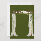 Boho Deer Antlers White Canopy Engagement Party Kaart (Achterkant)