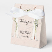 Boho Deer Antlers White Canopy Weddenschap Bedankdoosjes (Voorkant Zijde)