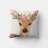 Boho Deer Antlers Woodland Baby Nursery Pillow Kussen (Voorkant)