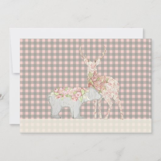 Boho Deer Beer Woodland Forest Pset bedankt Kaart (Achterkant)