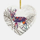 Boho Deer Blijf Wild Gypsy Kind Keramisch Ornament (Voorkant)
