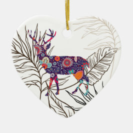 Boho Deer Blijf Wild Gypsy Kind Keramisch Ornament