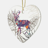 Boho Deer Blijf Wild Gypsy Kind Keramisch Ornament (Links)