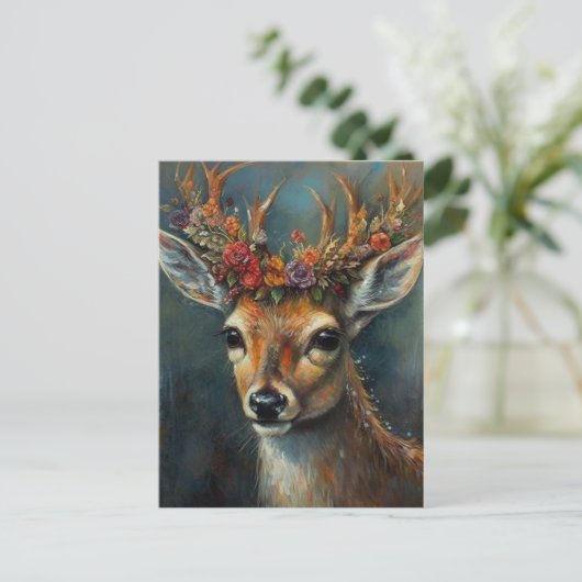 Boho Deer Briefkaart (Staand voorkant)