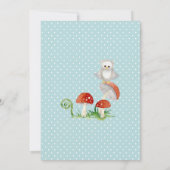 BOHO Deer Fox Owl Forest Woodsy Boy Baby shower Kaart (Achterkant)