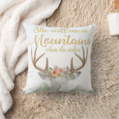 Boho Deer Move Mountains Baby Girl Nursery Pillow Kussen (Deken)