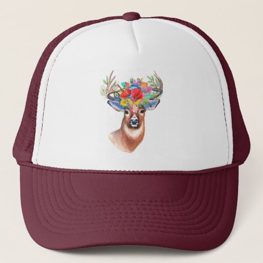 Boho Deer | Trucker Hat Pet (Voorkant)