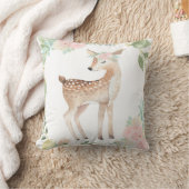 Boho Deer Woodland Blush Baby Girl Nursery Pillow Kussen (Deken)