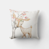 Boho Deer Woodland Floral Baby Nursery Pillow Kussen (Voorkant)