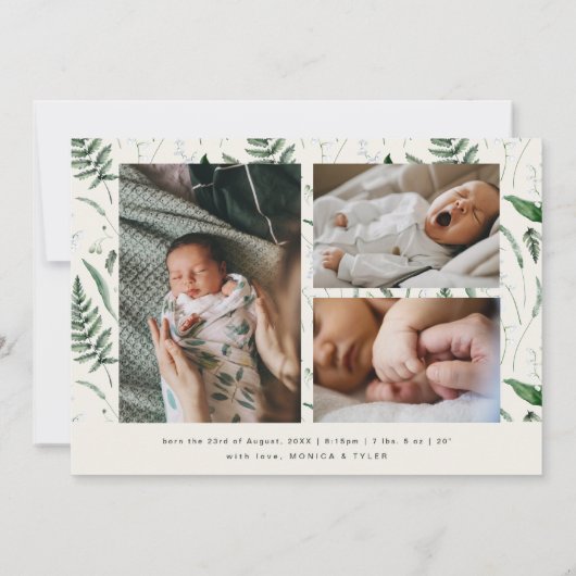 Boho Delicate Bloemen | Doop Dank u (Achterkant)