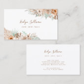 Boho delicate bloemen visitekaartje (Voorkant / Achterkant)