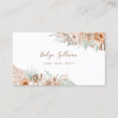 Boho delicate bloemen visitekaartje (Voorkant)
