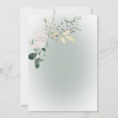 Boho Delicate Groen Moderne Bruiloft Kaart (Achterkant)