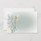 Boho Delicate Groen Moderne Bruiloft Save The Date (Achterkant)